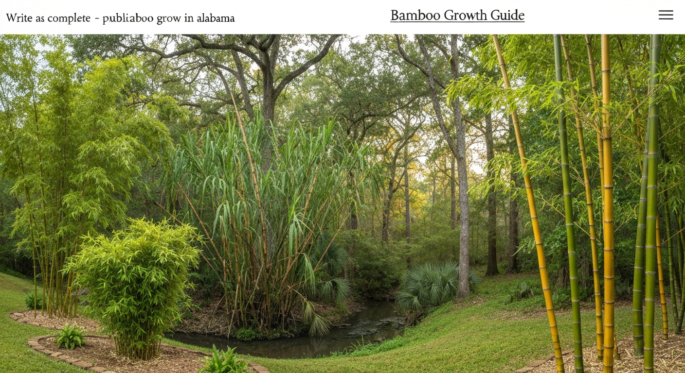 Lush bamboo grove in Alabama with mixed species and rivercane along a creek, late-afternoon light